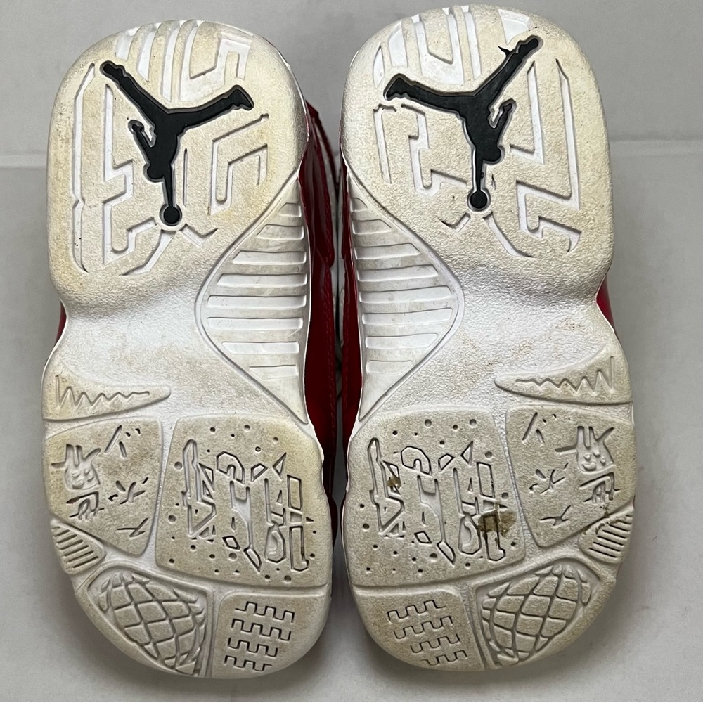 Nike AIR JORDAN 9 Retro Hi-Top Sneakers Infant Sz 7C Leather Gym Red White Shoes - Picture 8 of 12